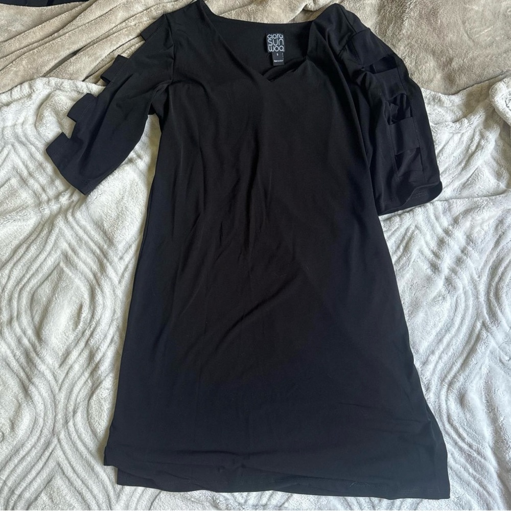 Coldwater Creek Black Long Sleeve Dress